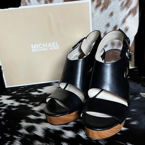 Michael Kors Carla Platform Wedge in Black